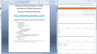 Setting up Google Analytics, Google Webmaster & BING Webmaster